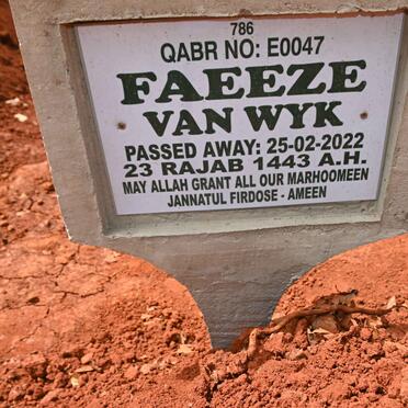 WYK Faeeze, van -2022