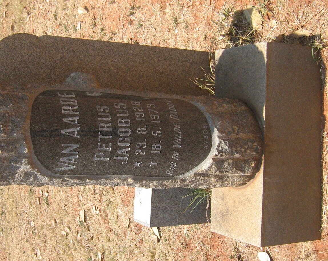 AARDE Petrus Jacobus, van 1928-1973