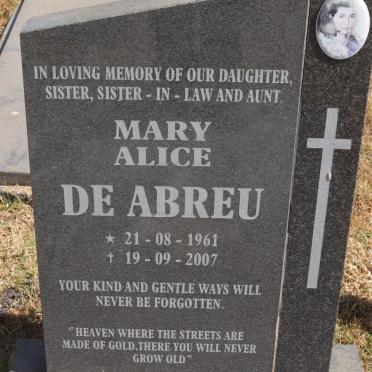 ABREU Mary Alice, de 1961-2007