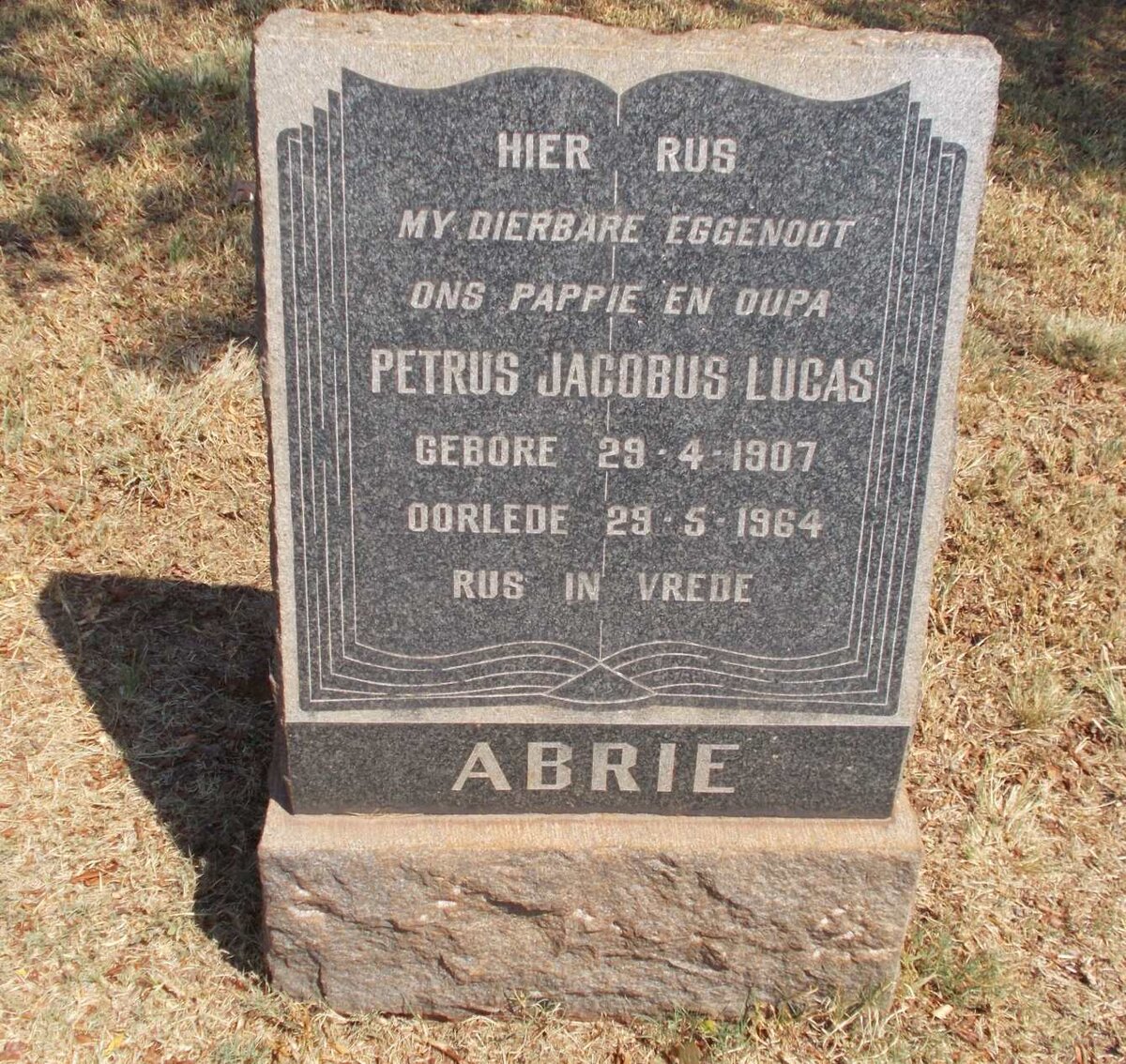 ABRIE Petrus Jacobus Lucas 1907-1964