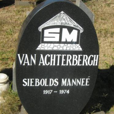 ACHTERBERGH Siebolds Manneé, van 1917-1974