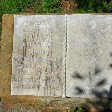 ACHTERBERGH Susara Elizabeth Jacoba, van nee BEZUIDENHOUT -1947