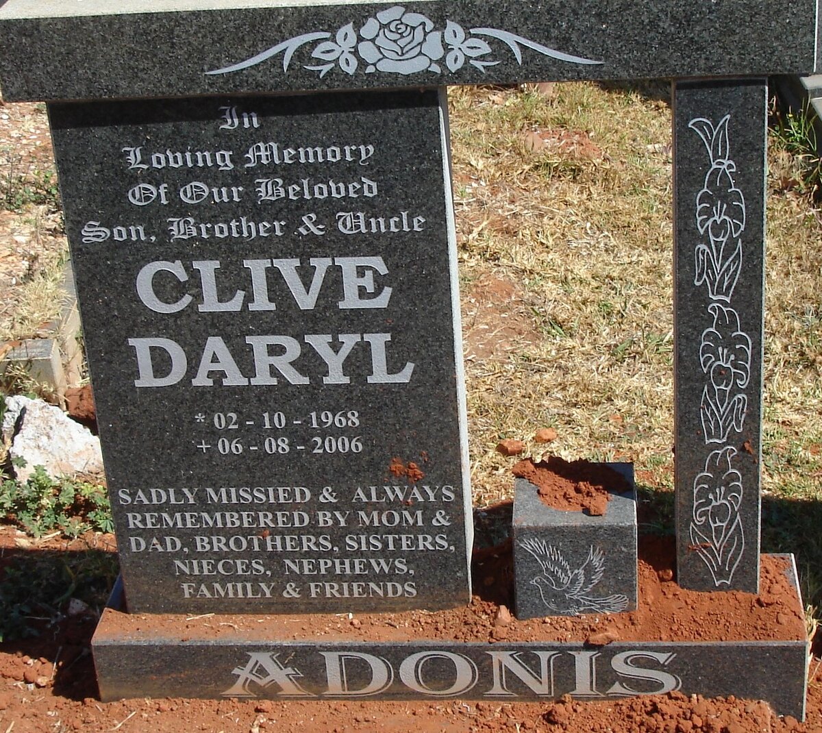 ADONIS Clive Daryl 1968-2006