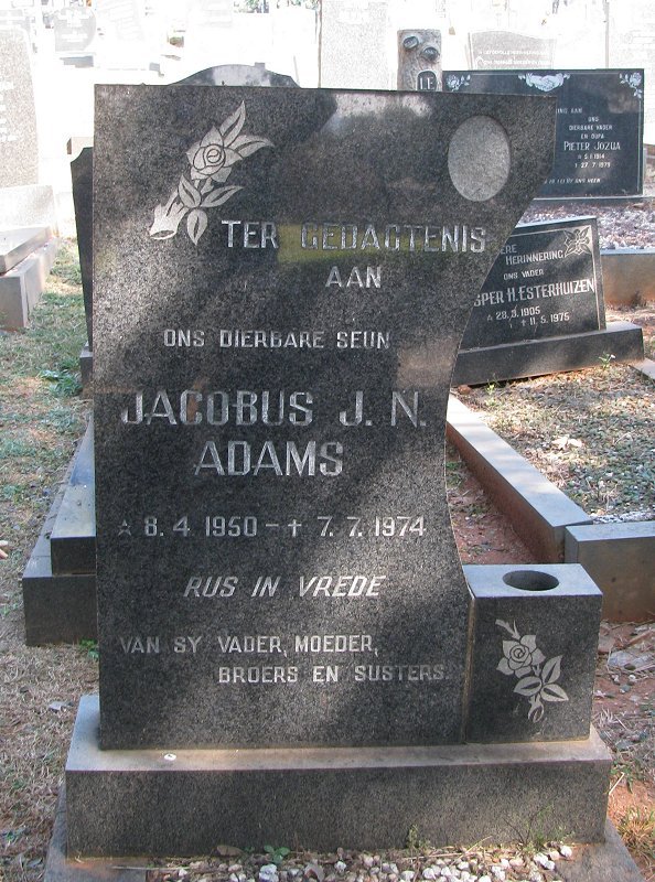 ADAMS Jacobus J.N. 1950-1974