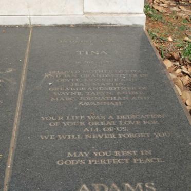 ADAMS John -19?? &amp; Tina -19?? :: ADAMS Alex. 1933-1953