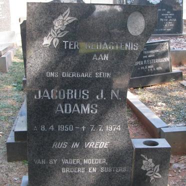 ADAMS Jacobus J.N. 1950-1974