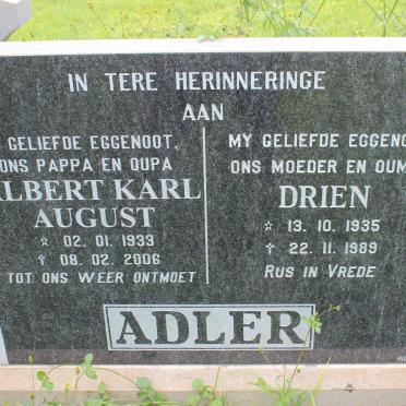 ADLER Albert Karl August 1933-2006 &amp; Drien 1935-1989