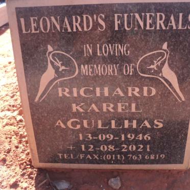 AGULLHAS Richard Karel 1946-2021