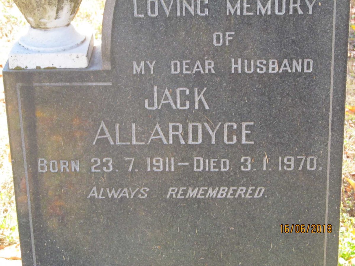 ALLARDYCE Jack 1911-1970