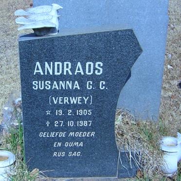 ANDRAOS Susanna G.C. nee VERWEY 1905-1987
