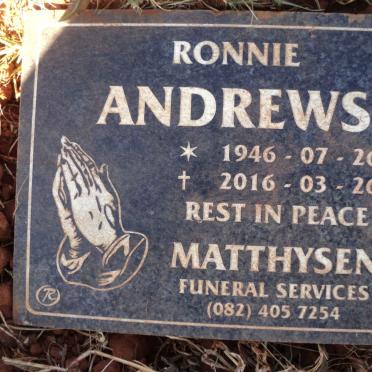 ANDREWS Ronnie 1946-2016