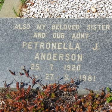 ANDERSON Pieter Jacobus 1891-1947 :: ANDERSON Petronella J. 1920-1981
