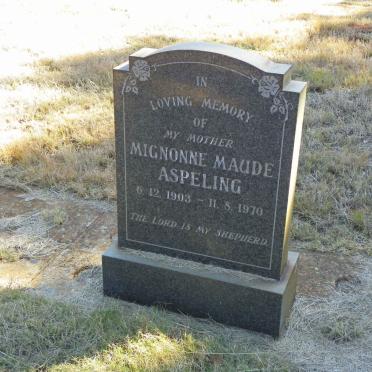 ASPELING Mignonne Maude 1903-1970