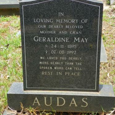 AUDAS Geraldine May 1895-1992
