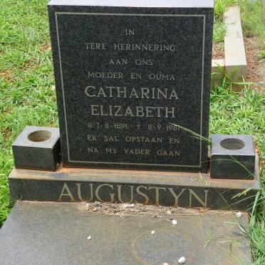AUGUSTYN Catharina Elizabeth 1891-1981