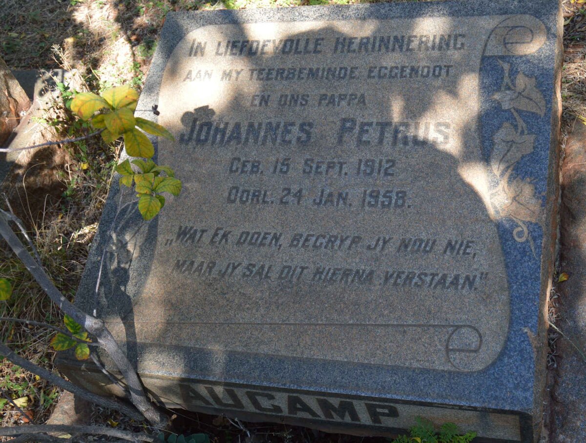 AUCAMP Johannes Petrus 1912-1958