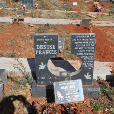 AUGUST Denise Francis 1958-2017