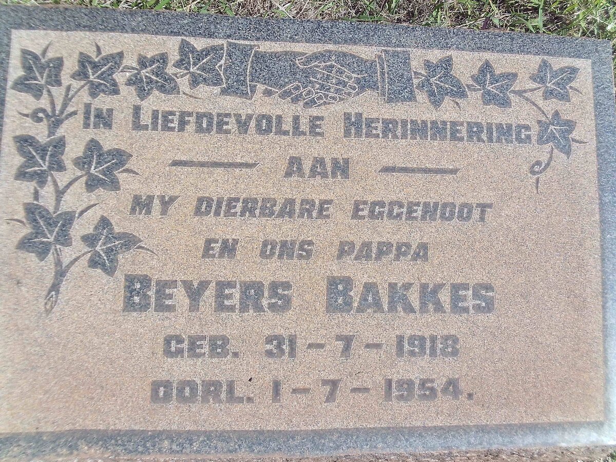 BAKKES Beyers 1918-1954