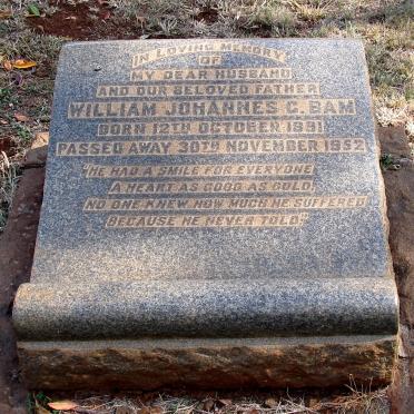 BAM William Johannes G. 1891-1952