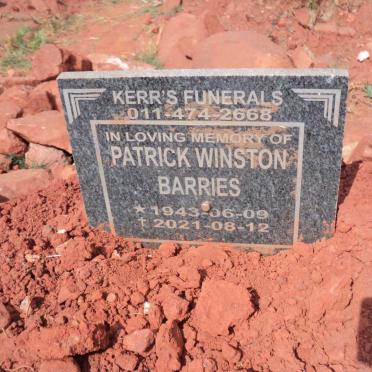 BARRIES Patrick Winston 1943-2021