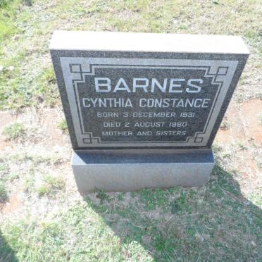 BARNES Cynthia Constance 1931-1980