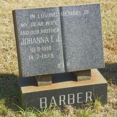 BARBER Johanna F.J. 1918-1979
