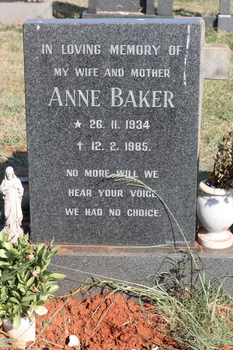 BAKER Anne 1934-1985