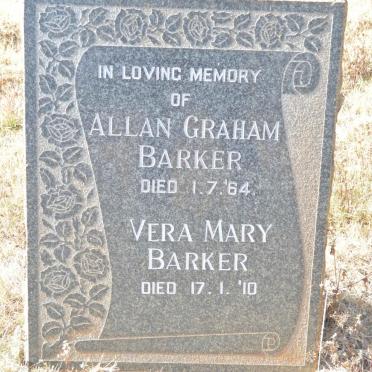 BARKER Allan Graham -1964 &amp; Vera Mary -2010