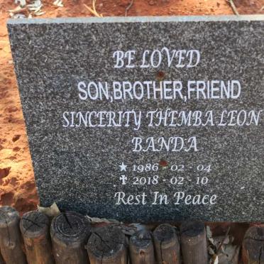 BANDA Sincerity Themba Leon 1986-2018