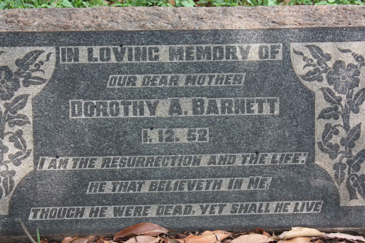 BARNETT Dorothy A. -1952