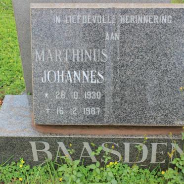 BAASDEN Marthinus Johannes 1930-1987