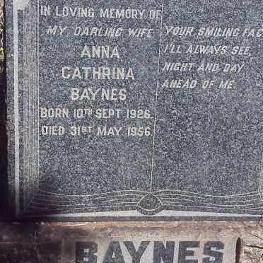 BAYNES Anna Cathrina 1926-1956