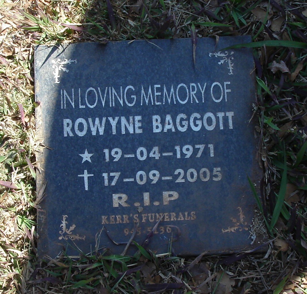 BAGGOTT Rowyne 1971-2005