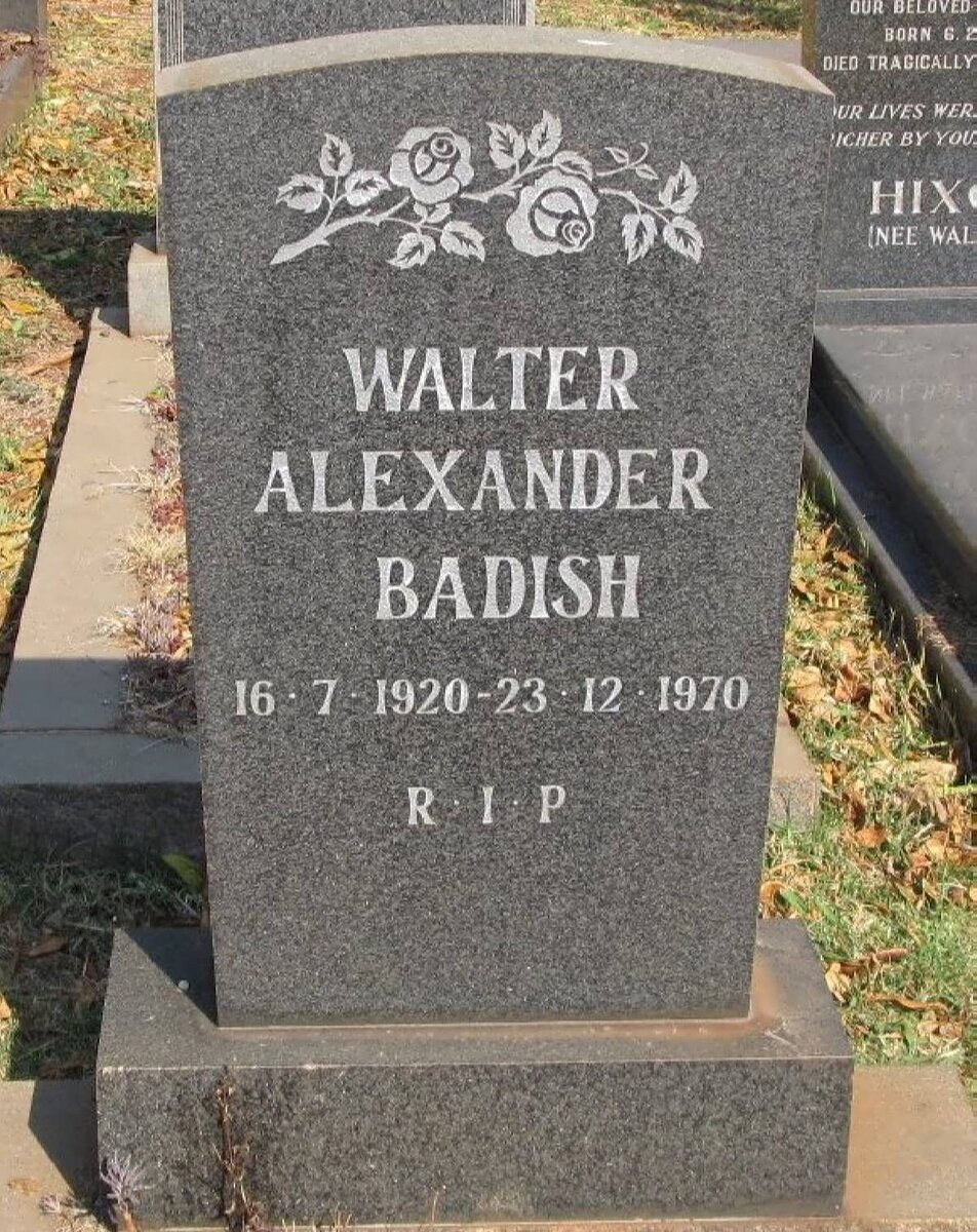 BADISH Walter Alexander 1920-1970
