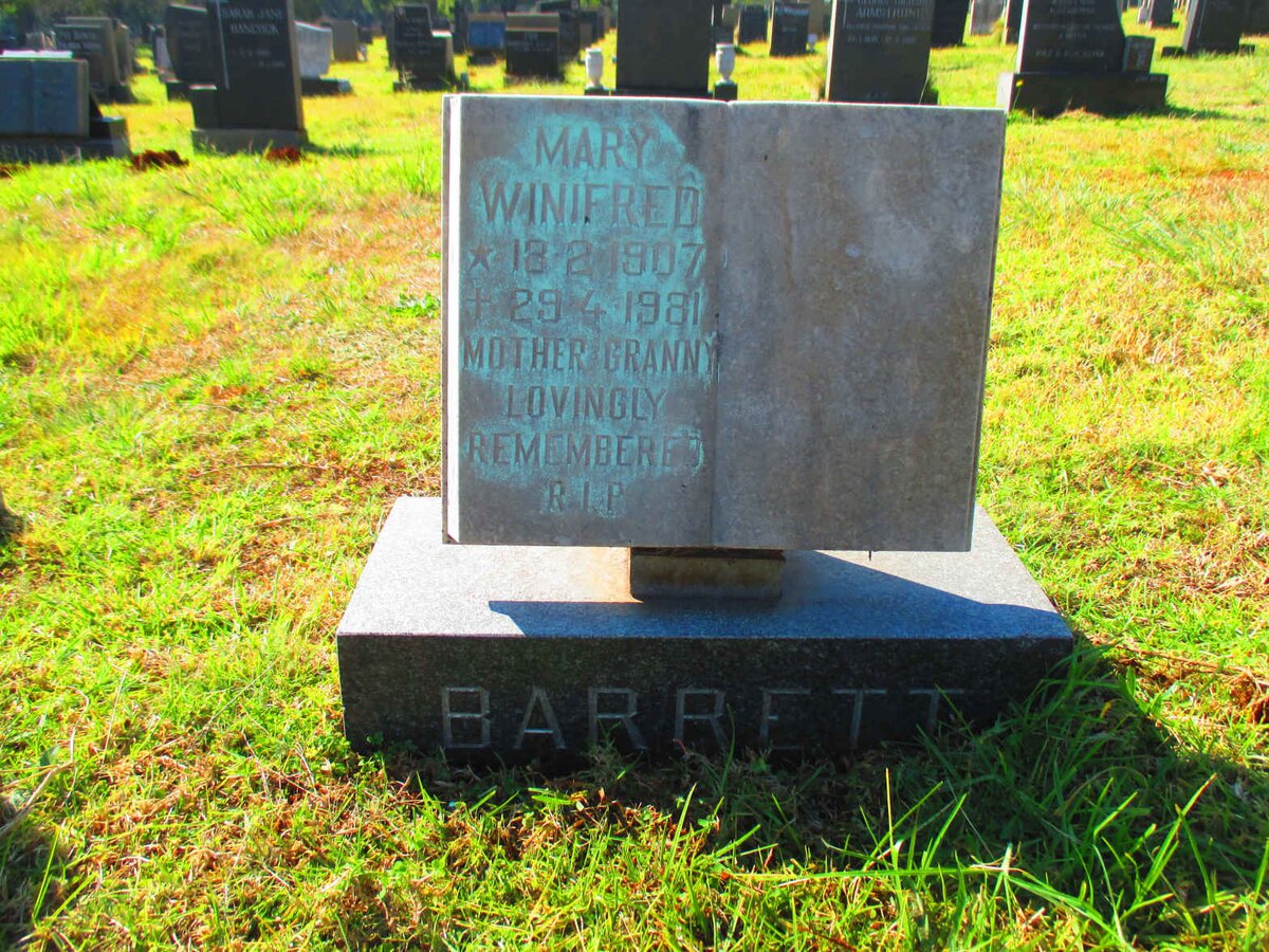 BARRETT Mary Winifred 1907-1981