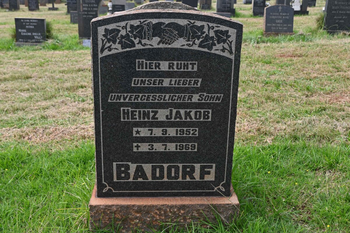 BADORF Heinz Jakob 1952-1969