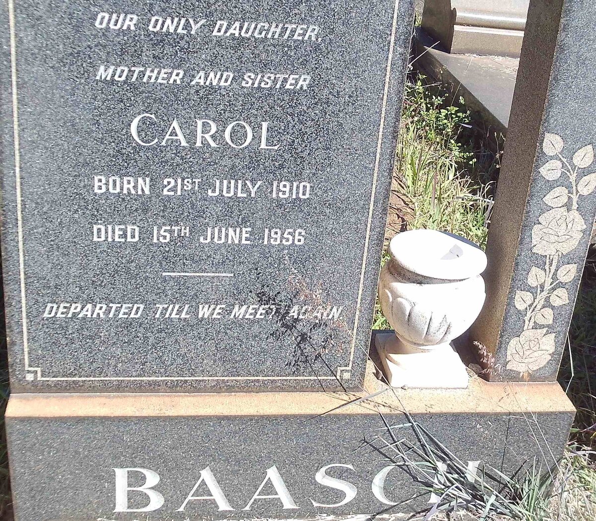 BAASCH Carol 1910-1956