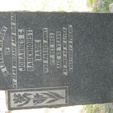 BADENHORST Johannes C. -1953