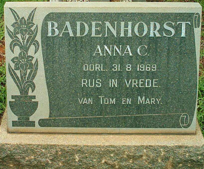 BADENHORST Anna C. -1969