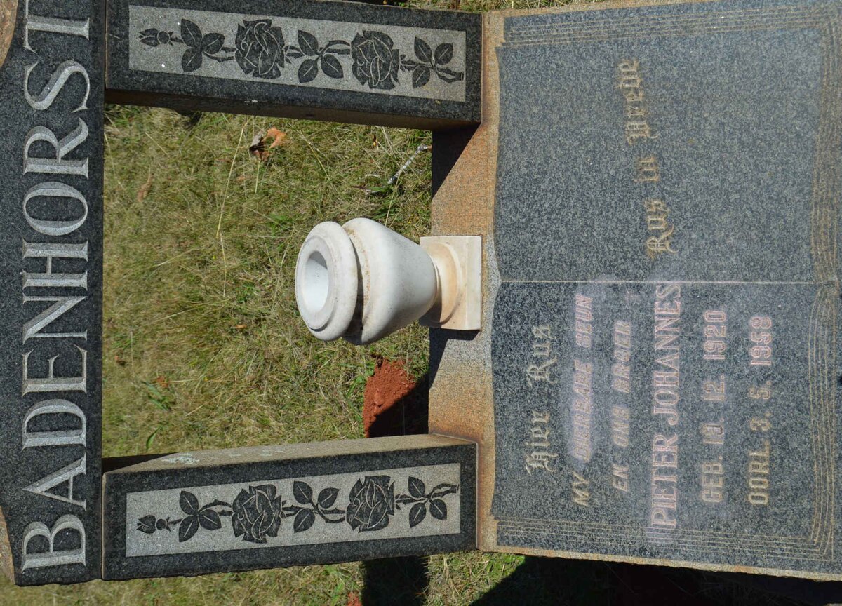 BADENHORST Pieter Johannes 1920-1958