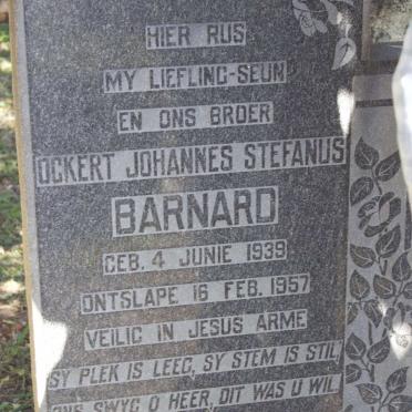 BARNARD Ockert Johannes Stefanus 1939-1957