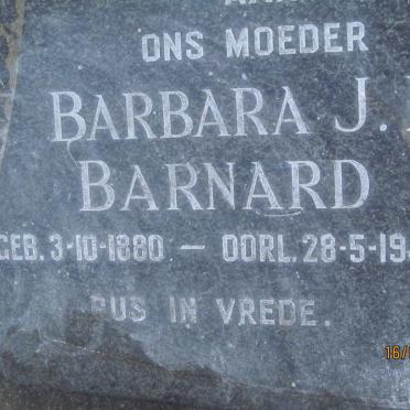 BARNARD Barbara J.E. 1880-1949