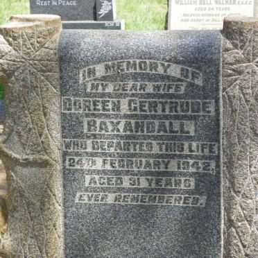 BAXANDALL Doreen Gertrude -1942