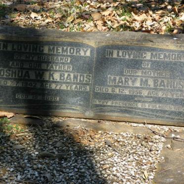 BANDS Joshua W.K. -1942 &amp; Mary M. -1956