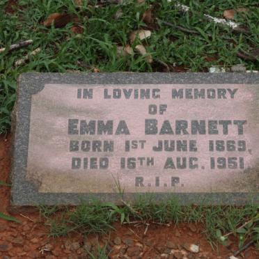 BARNETT Emma 1869-1951