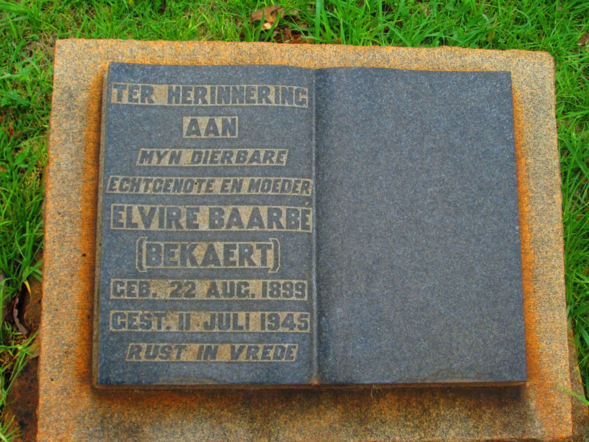 BAARBE Elivre nee BEKAERT 1899-1945