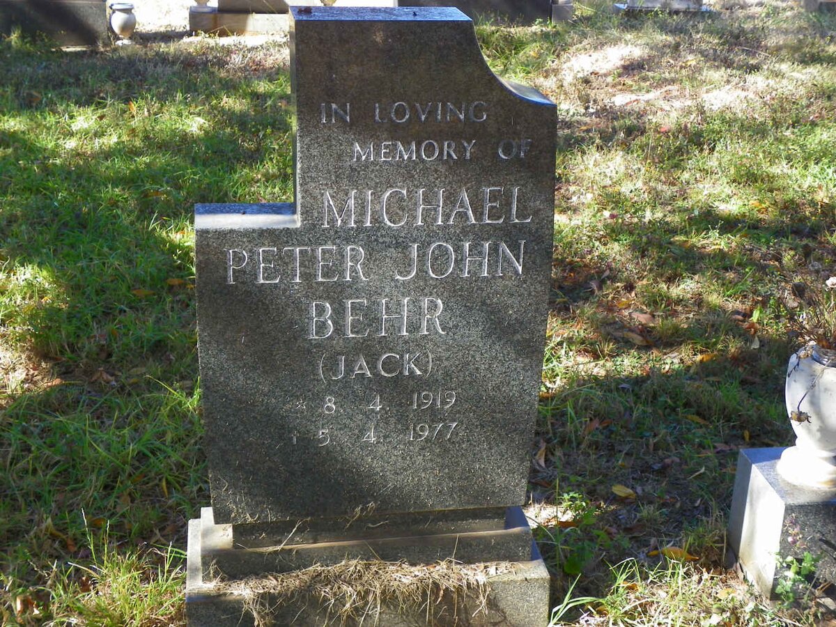 BEHR Michael Peter John 1919-1977