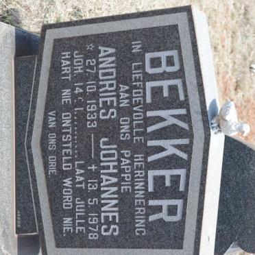 BEKKER Andries Johannes 1933-1978