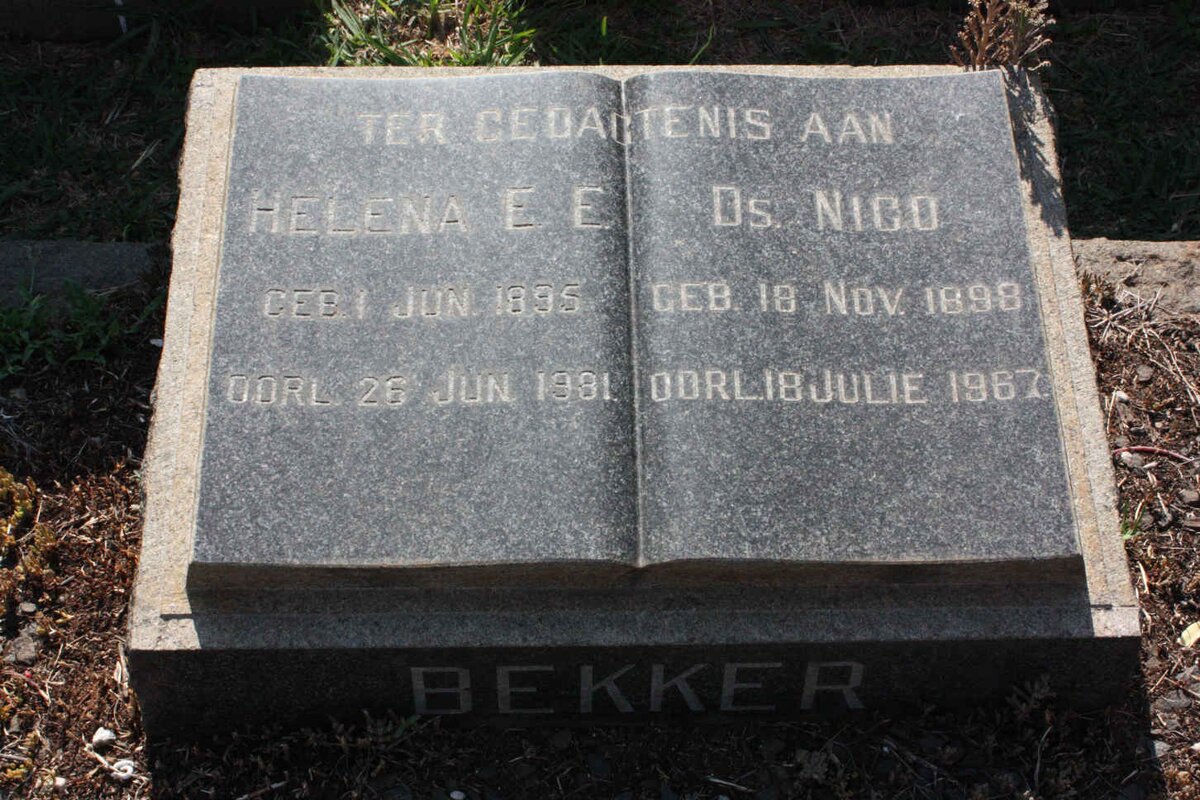 BEKKER Nico 1898-1967 &amp; Helena E.E. 1895-1981