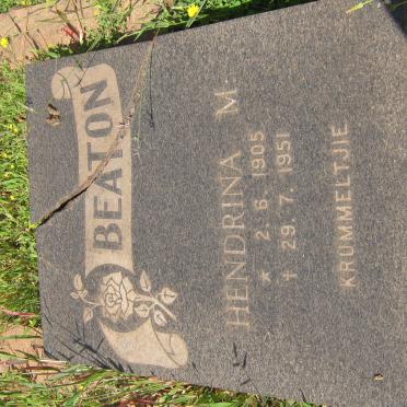 BEATON Hendrina M. 1905-1951
